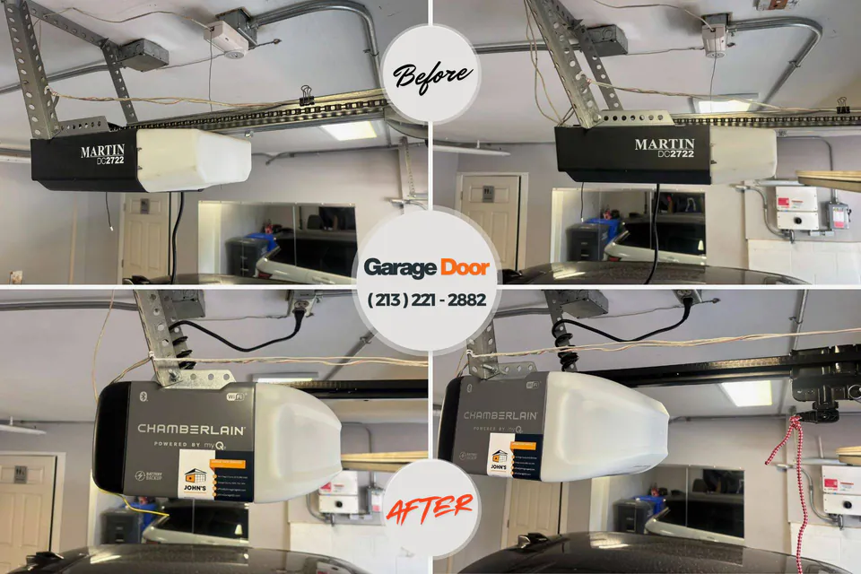 Before and after: garage door repair Mount Vernon, KY